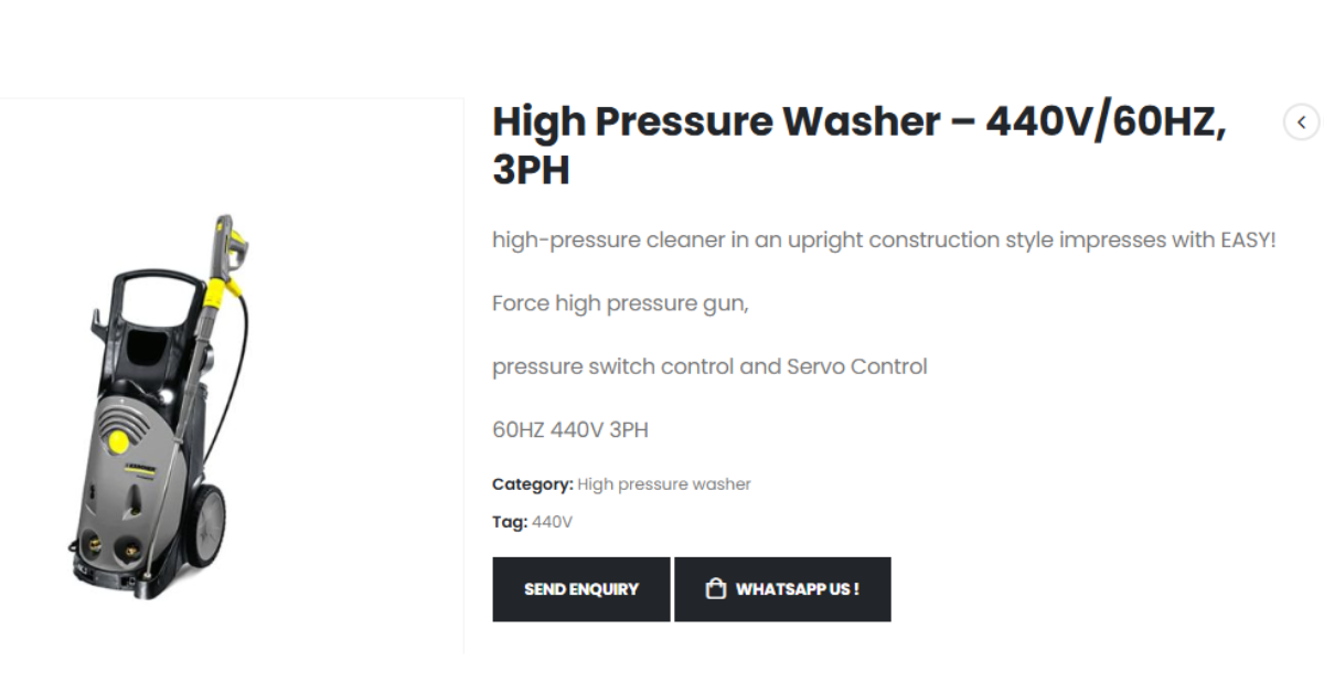 60Hz Pressure Washer